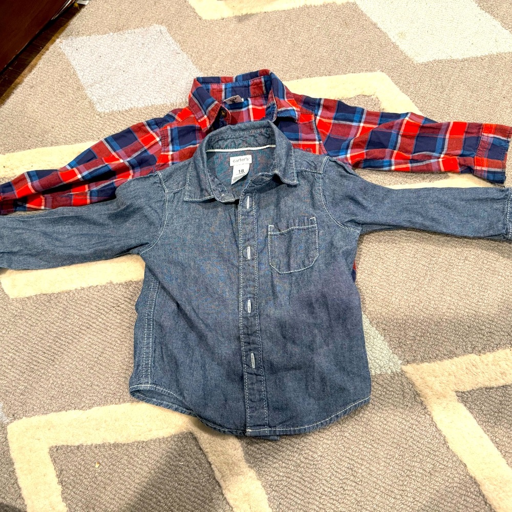 Set of two carters button downs